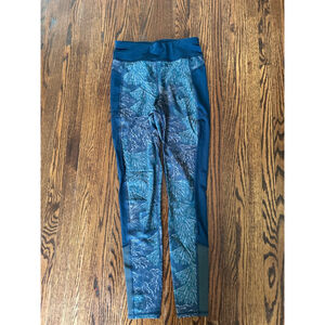 Women's Sweaty Betty XS Teal Green Patterned Leggings